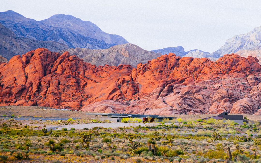 The Red Rock landscape outside Las Vegas — the desert the New Windsor Park sits in